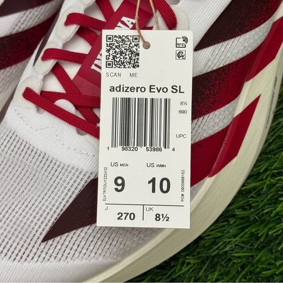Size 9 - Mens Adidas NCAA x Adizero EVO SL Indiana Hoosiers IU Sneakers - JQ4576 - Picture 9 of 9